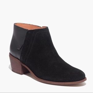MADEWELL | Cait Side Zip Suede Booties Size 8